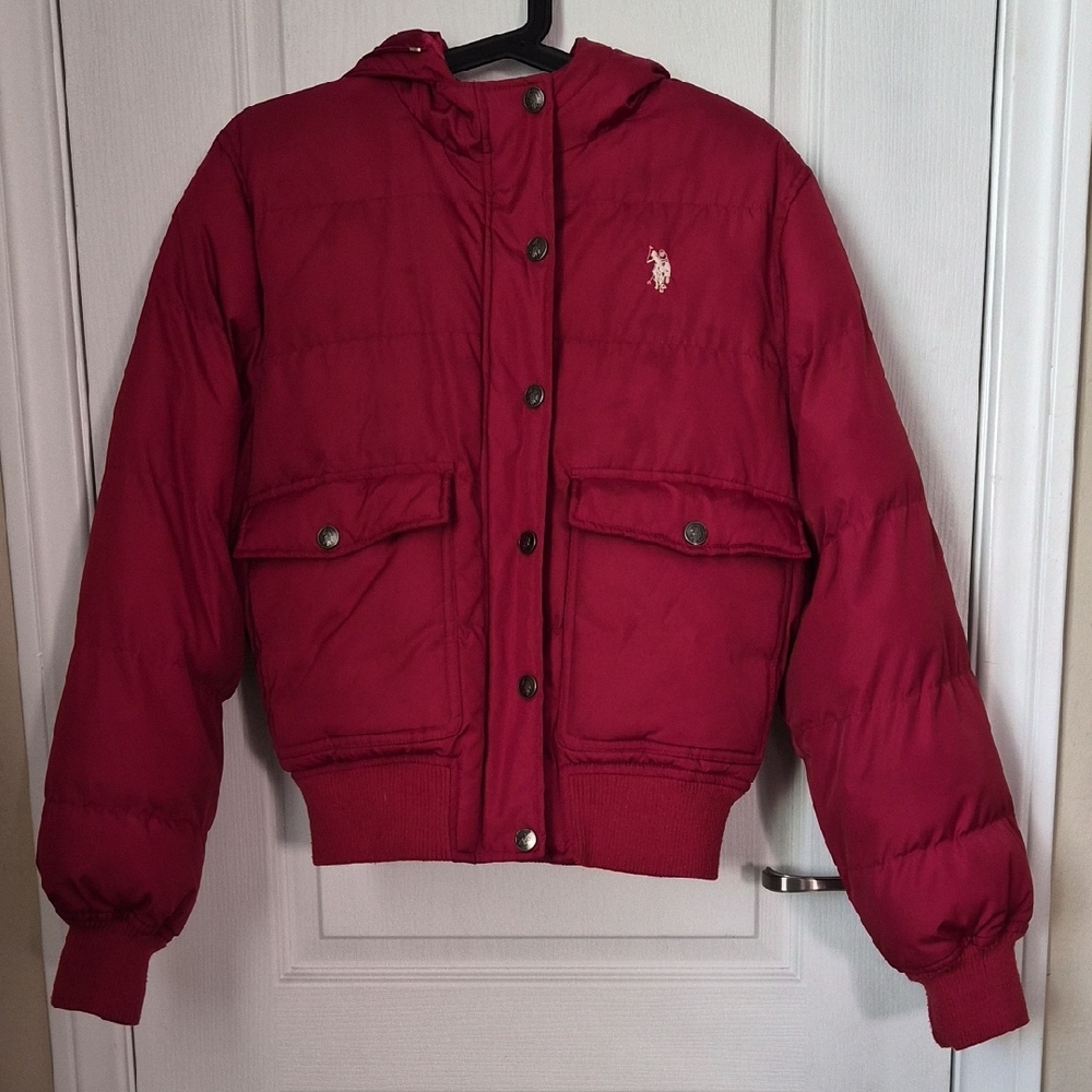U.S. Polo Assn. Red Puffer Jacket